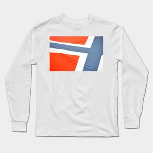 Norwegian flag abstract Long Sleeve T-Shirt